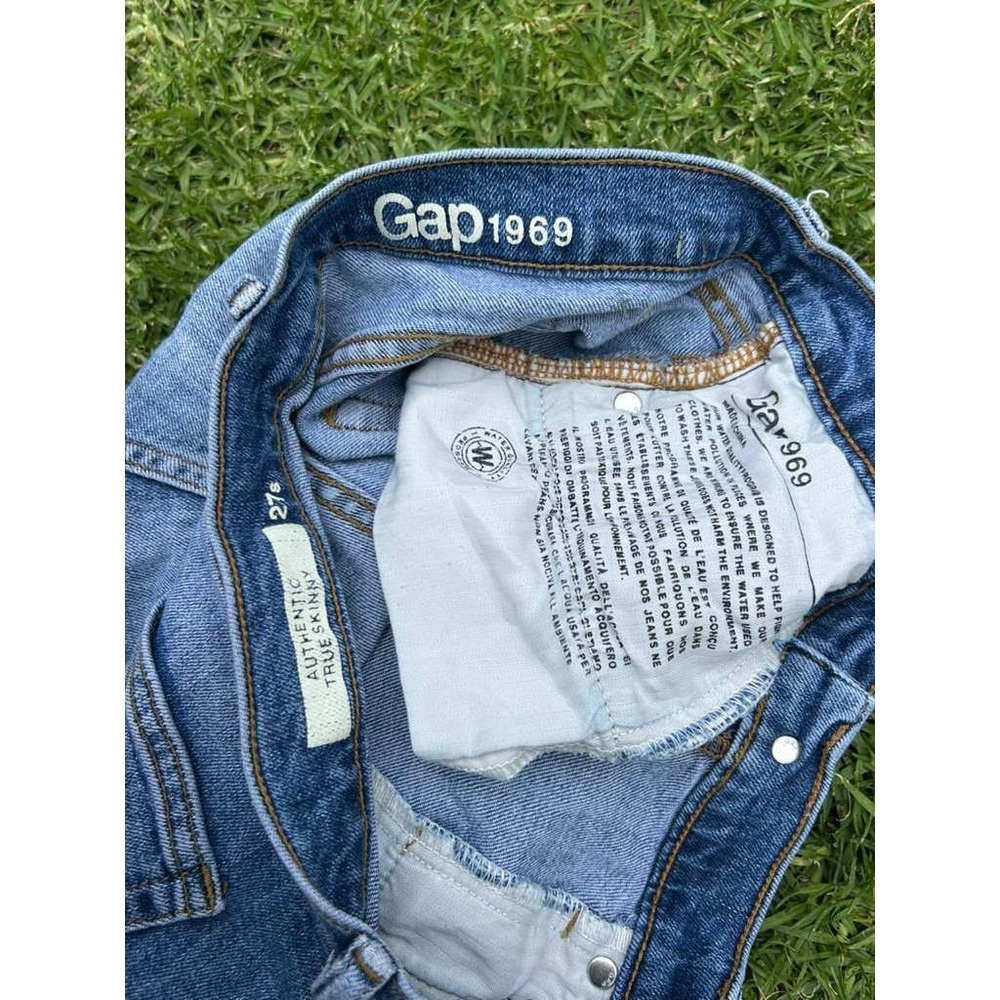 Gap 1969 Authentic True Skinny Distressed Medium Wash Jeans Womens 27s Y2K - Picture 5 of 10
